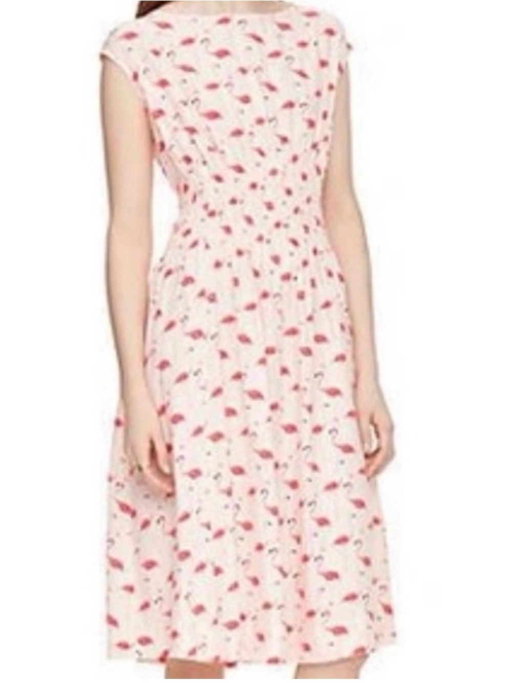 Kate Spade Flamingo Blair Pink Silk Dress Womens Size 6